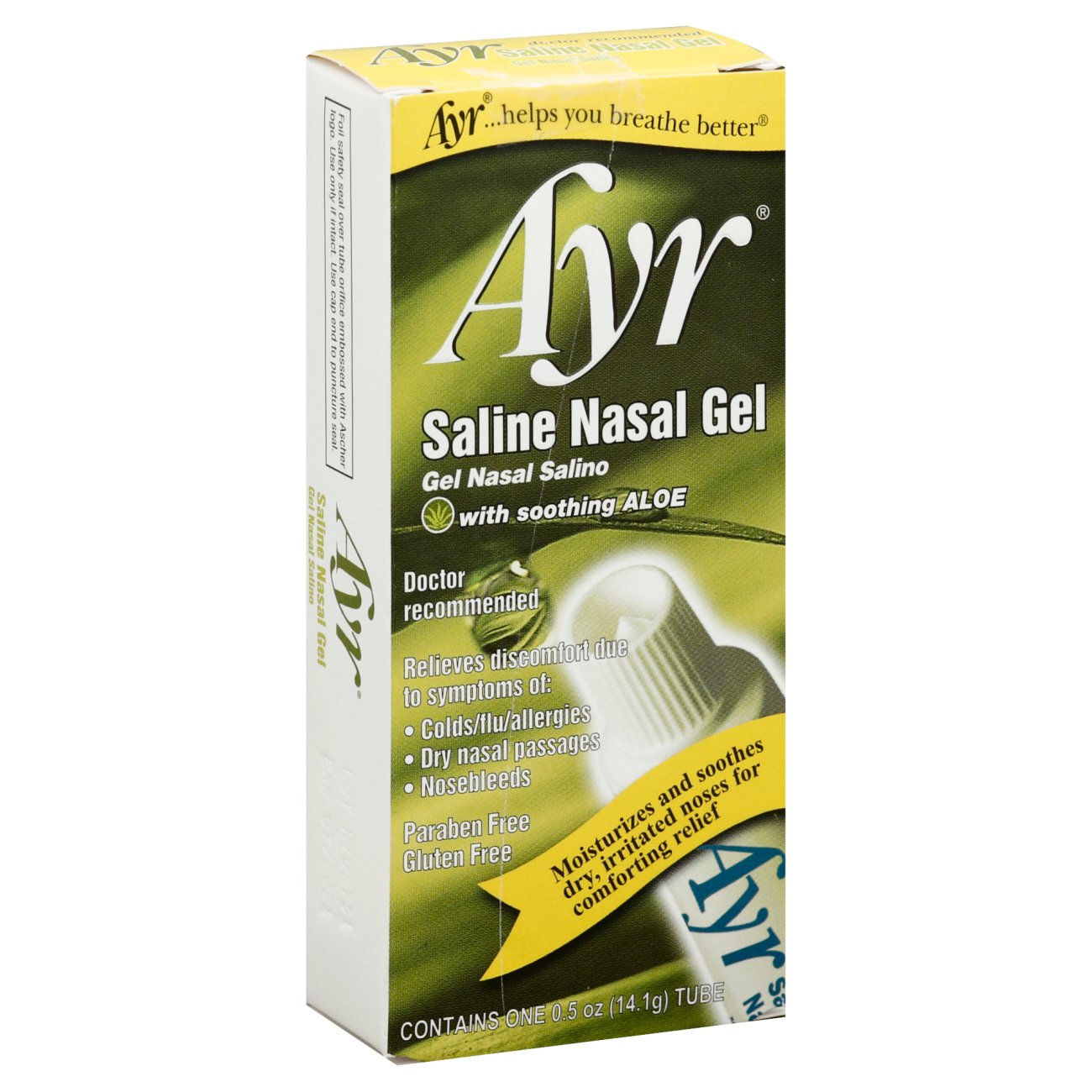 Ayr Saline Nasal Gel With Soothing Aloe Shop Sinus & Allergy at HEB