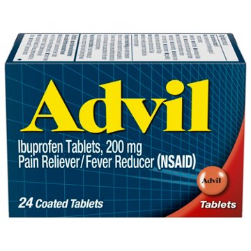 Advil Pain Reliever and Fever Reducer, Ibuprofen 200mg for Pain Relief