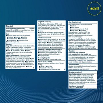 Advil Pain Reliever and Fever Reducer, Ibuprofen 200mg for Pain Relief, 100 ct