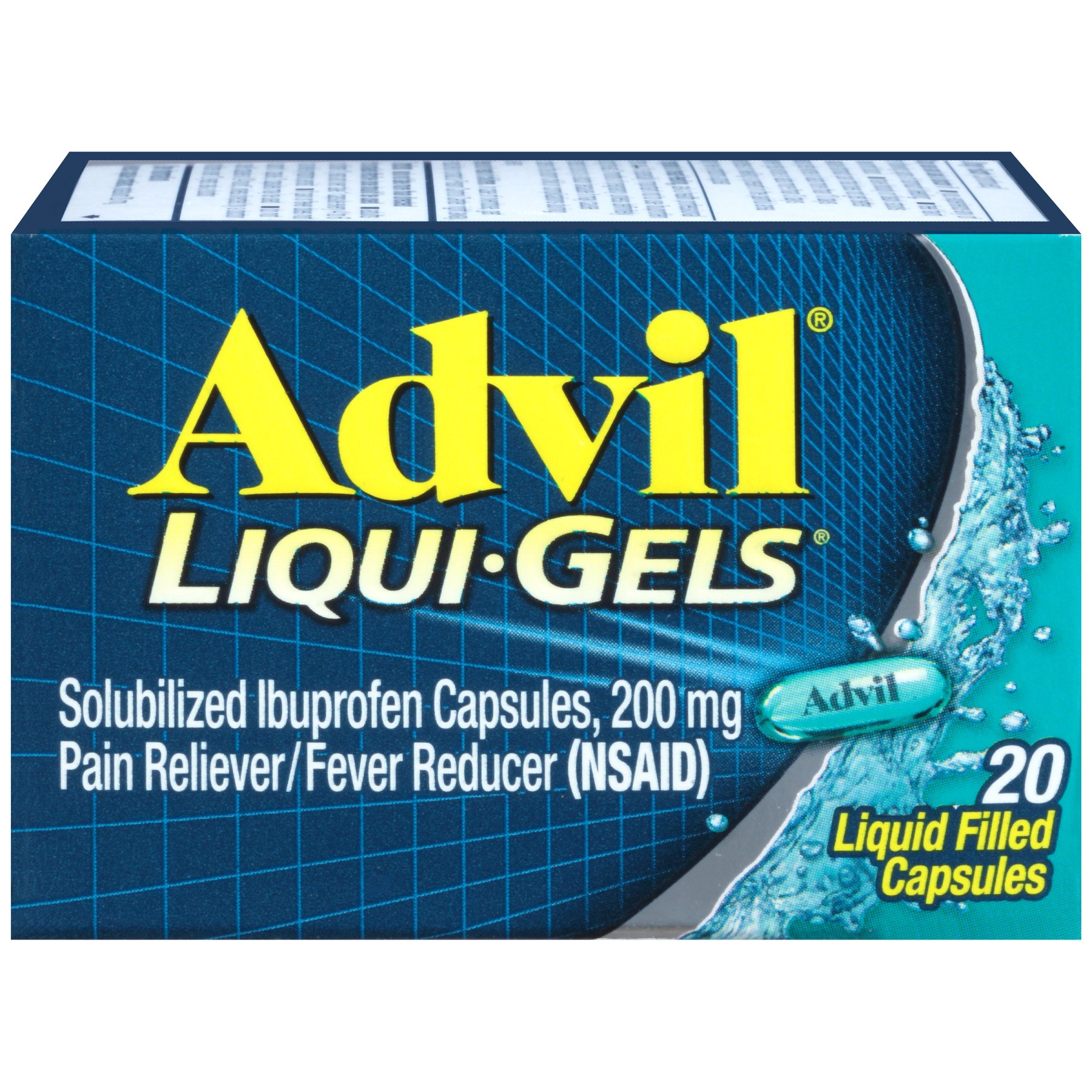 Advil Liqui-Gels Temporary Pain Relief Ibuprofen Liquid Filled Capsules ...