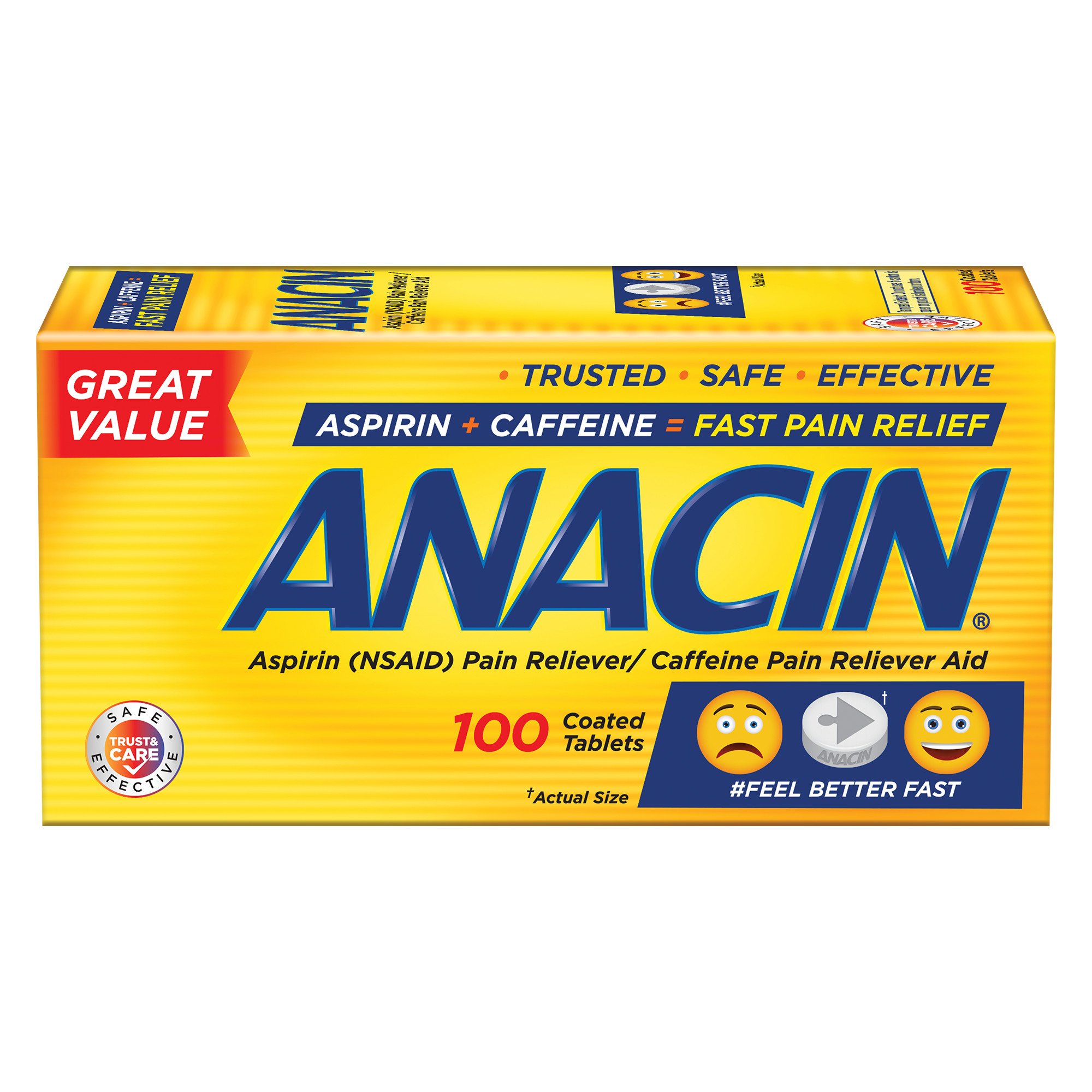 Anacin Fast Pain Reliever Coated Tablets Shop Pain Relievers at HEB