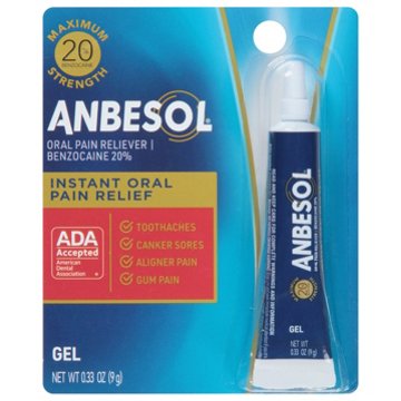 Anbesol Maximum Strength Oral Pain Relief Gel, 0.33 oz