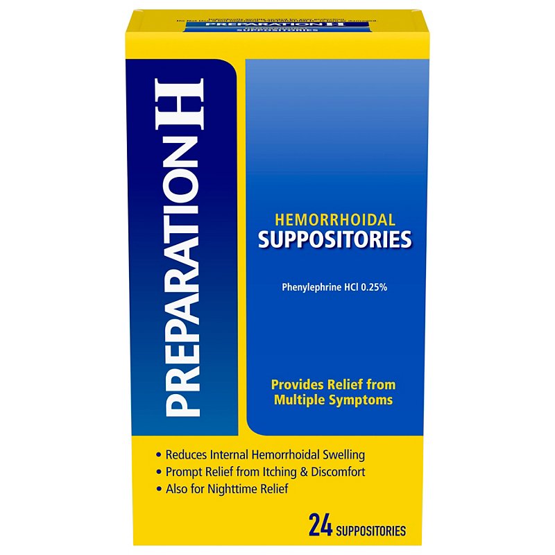 Preparation H Hemorrhoid Symptom Treatment Suppositories Cocoa Butter Shop Hemorrhoid At H E B
