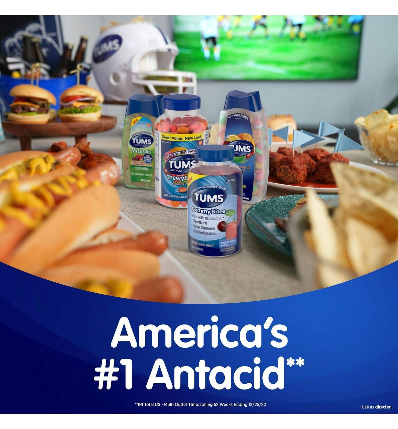 Tums Chewable Antacid Tablets for Extra Strength Heartburn Relief, Assorted Fruit Flavors; image 3 of 8