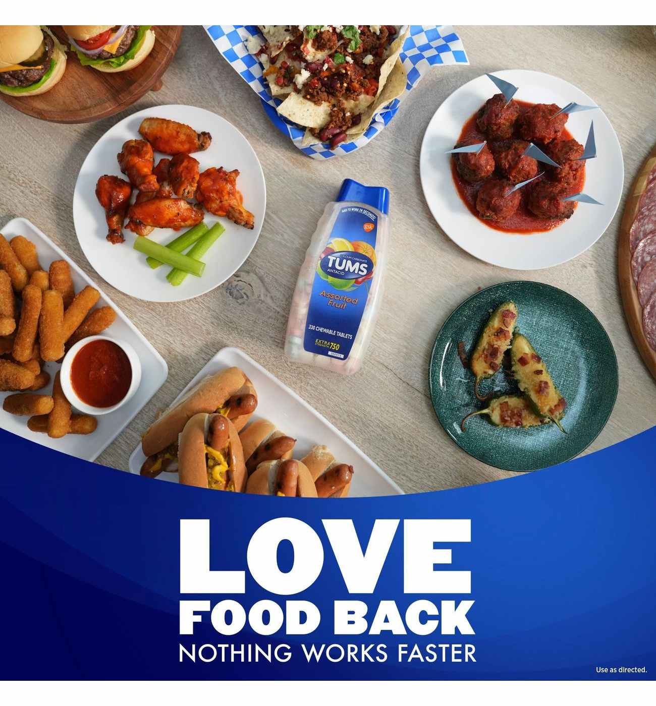 Tums Chewable Antacid Tablets for Extra Strength Heartburn Relief, Assorted Fruit Flavors; image 8 of 8