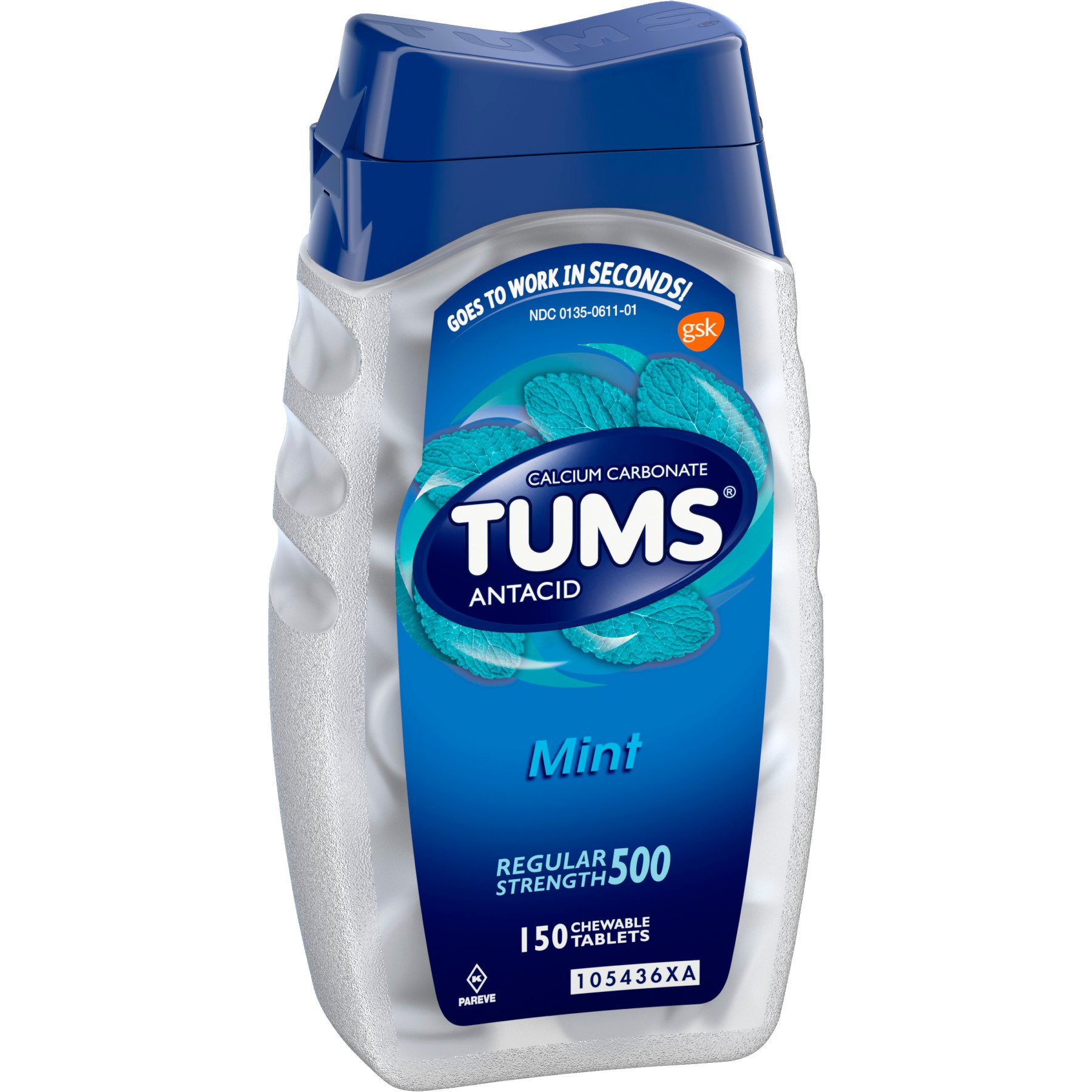 Tums Regular Strength 500 Peppermint Chewable Tablets Shop Digestion