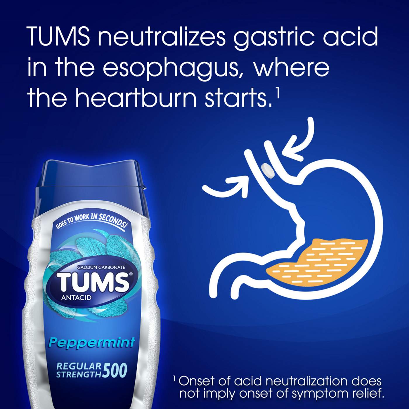 Tums Chewable Peppermint Antacid Tablets; image 4 of 8