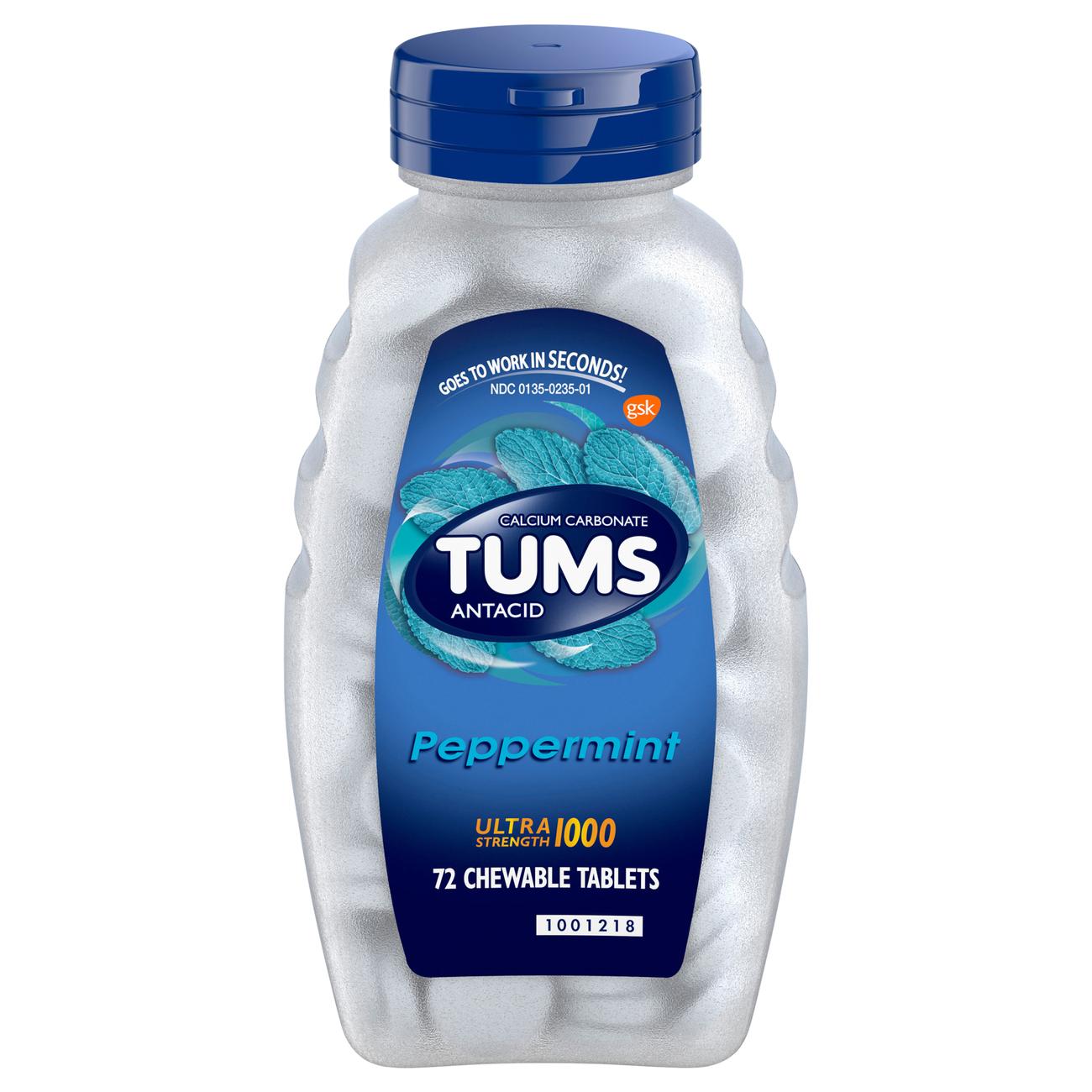 Tums Antacid Ultra Strength Chewable Tablets - Peppermint