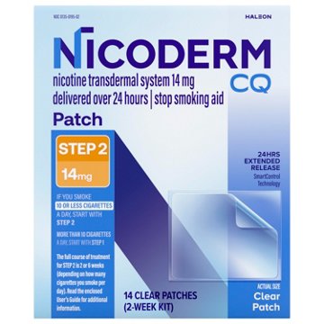Nicoderm CQ Nicotine Patches to Stop Smoking, Step 2, 14 ct