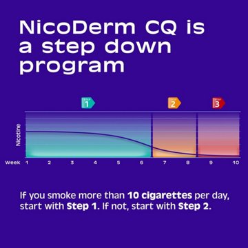 Nicoderm CQ Nicotine Patches to Stop Smoking, Step 2, 14 ct