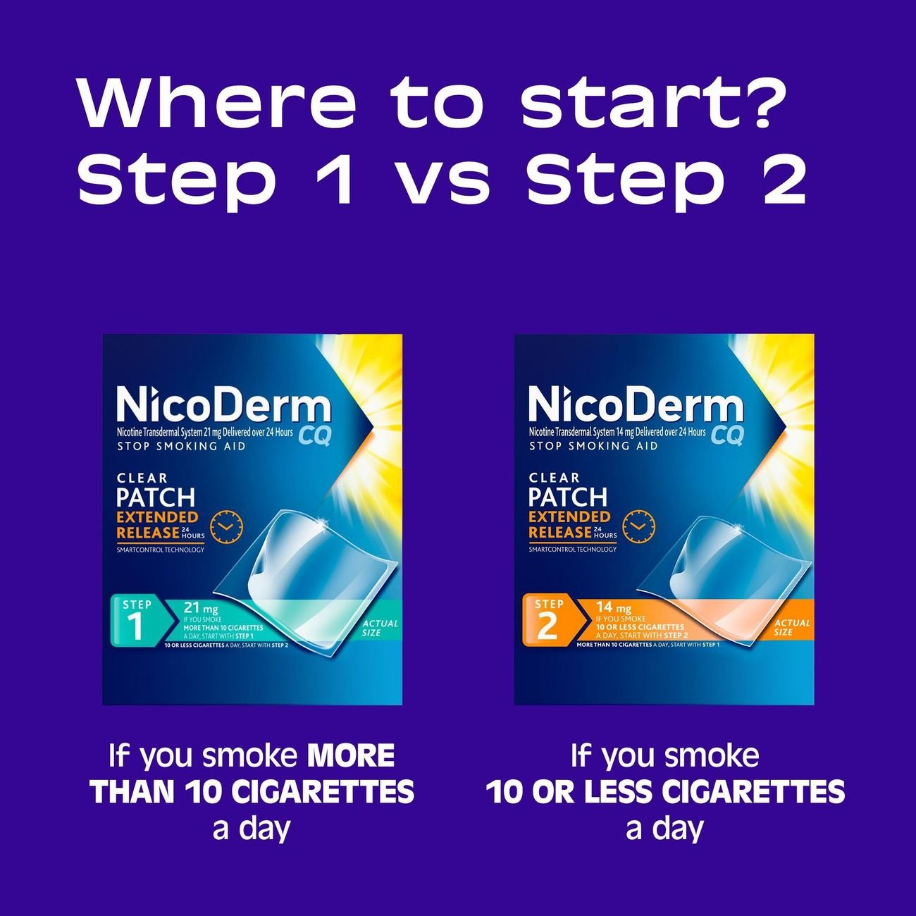 cigarette patches Nicoderm CQ Nicotine Patches to Stop Smoking, Step 2