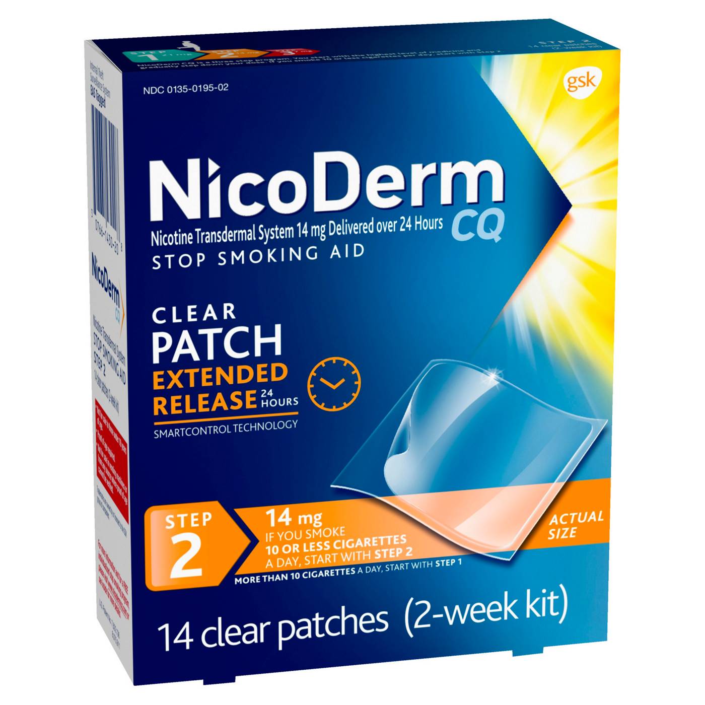 NicoDerm CQ Step 2 Nicotine Patches - 14 mg; image 7 of 8