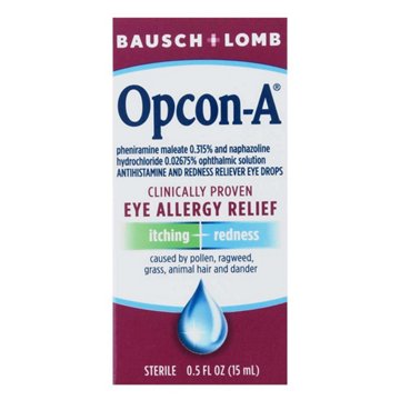 Bausch & Lomb Opcon-A Eye Allergy Relief Drops, 0.5 oz