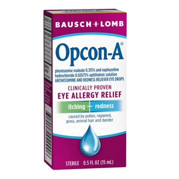 Bausch & Lomb Opcon-A Eye Allergy Relief Drops, 0.5 oz