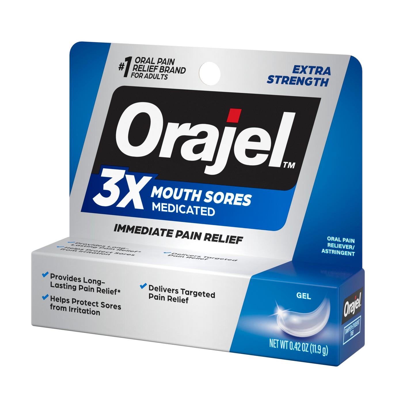 Orajel Instant Pain Relief For All Mouth Sores Maximum Strength Gel; image 2 of 4