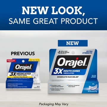 Orajel Instant Pain Relief For All Mouth Sores Maximum Strength Gel, 0.42 oz