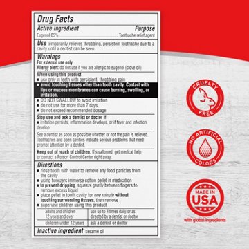 Red Cross Severe Toothache Relief Kit