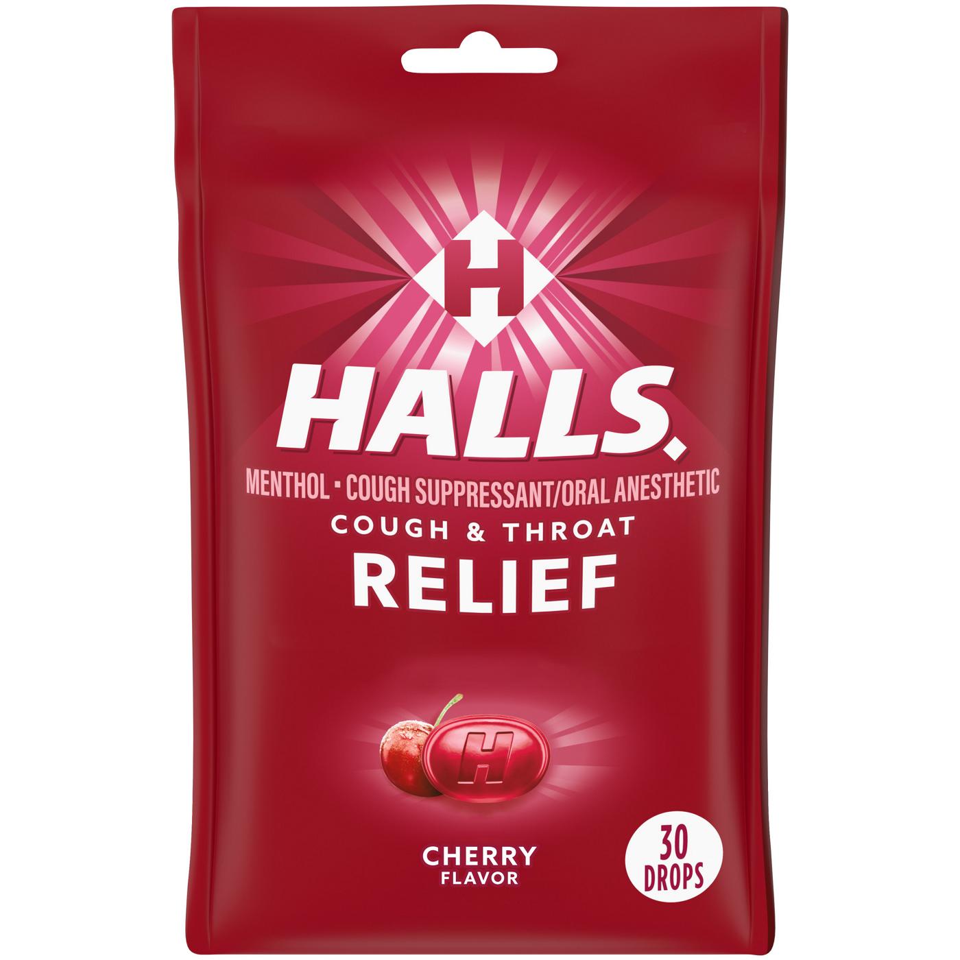 Halls Relief Cough Drops - Cherry; image 1 of 5