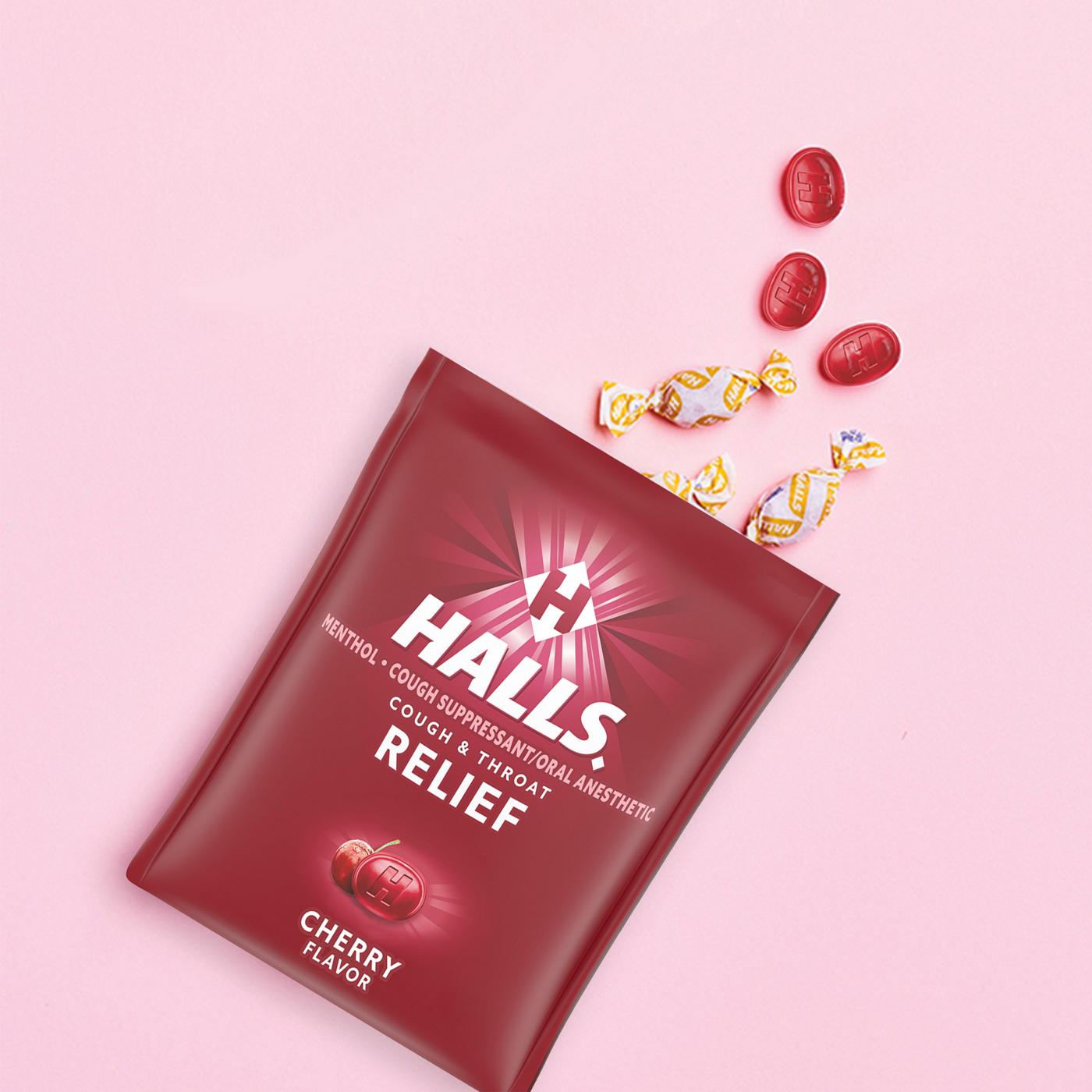 Halls Relief Cough Drops - Cherry; image 4 of 5