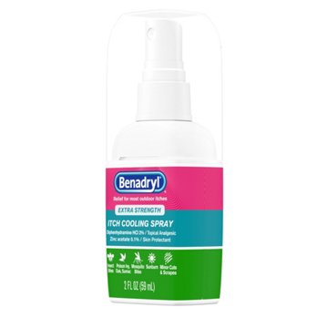 Benadryl Extra Strength Anti-Itch Travel Size Cooling Spray, 2 oz