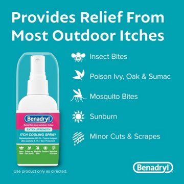 Benadryl Extra Strength Anti-Itch Travel Size Cooling Spray, 2 oz