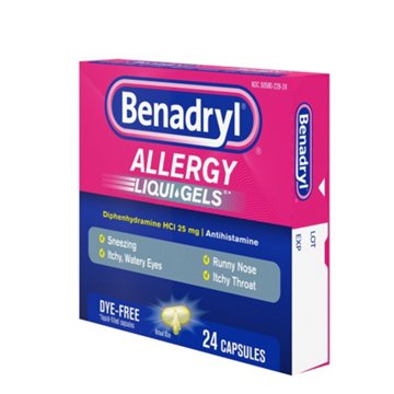 Benadryl Liqui-Gels Antihistamine Allergy Relief Medicine