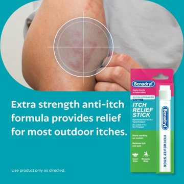 Benadryl Extra Strength Itch Relief Stick, Travel Size, .47 oz