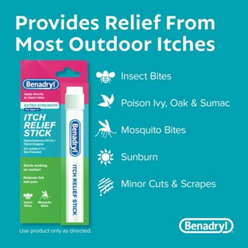 Benadryl Extra Strength Itch Relief Stick, Travel Size, .47 oz