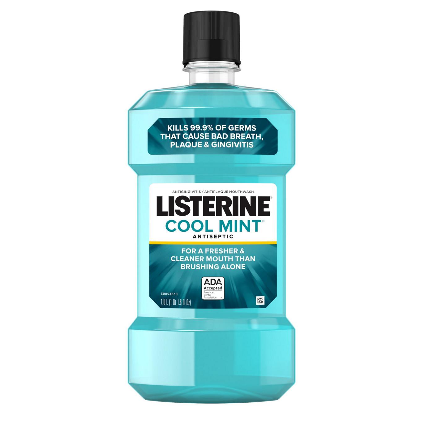 Listerine Antiseptic Mouthwash For Bad Breath - Cool Mint; image 1 of 6