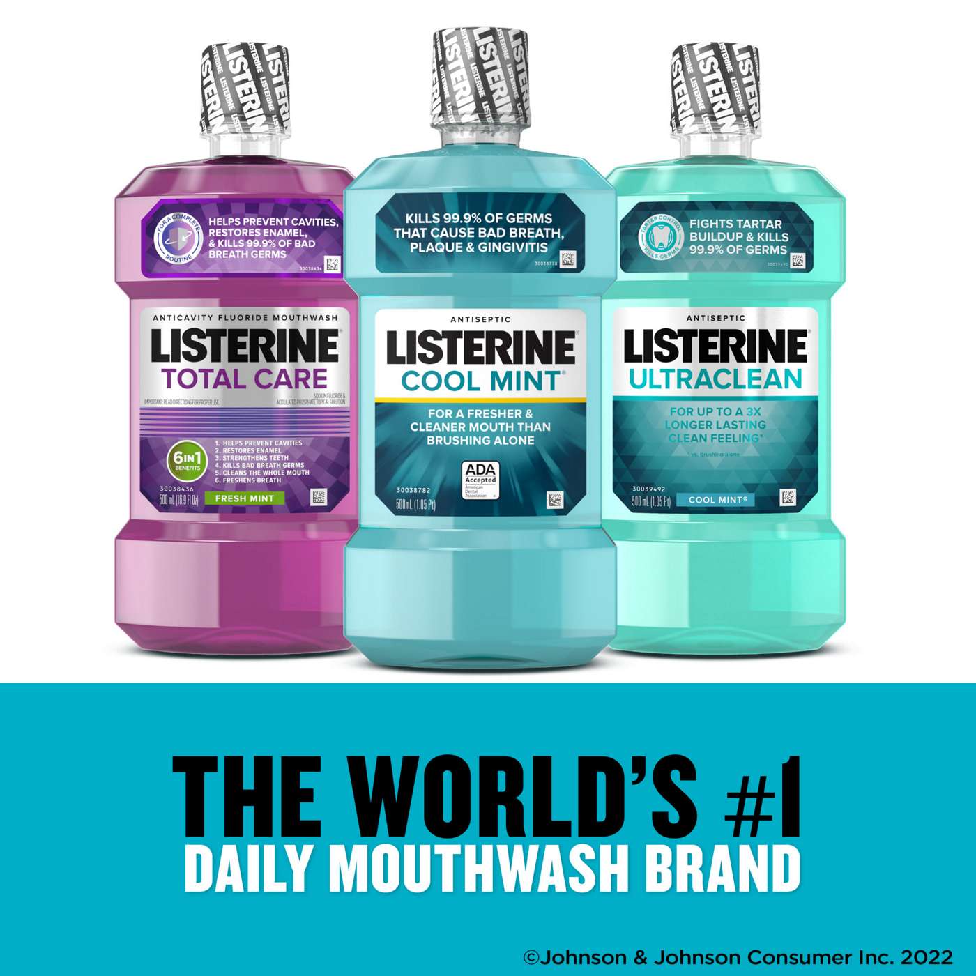 Listerine Antiseptic Mouthwash For Bad Breath - Cool Mint; image 5 of 6