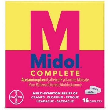 Midol Complete Maximum Strength Multi-Symptom Relief Caplets, 16 ct