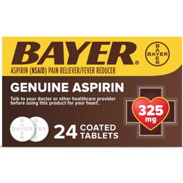 Bayer Aspirin Pain Reliever/Fever Reducer 325 mg Coated Tablets