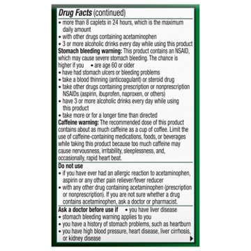 Excedrin Extra Strength Caplets for Headache Pain Relief, Acetaminophen 250mg, Aspirin 250mg, Caffeine 65mg, Pain Reliever