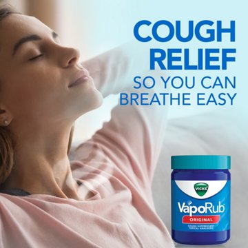 Vicks VapoRub Topical Chest Rub & Analgesic Ointment, Relief from Cough Due to Cold, Aches & Pains