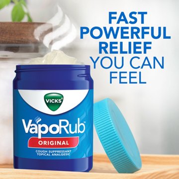 Vicks VapoRub Topical Chest Rub & Analgesic Ointment, Relief from Cough Due to Cold, Aches & Pains