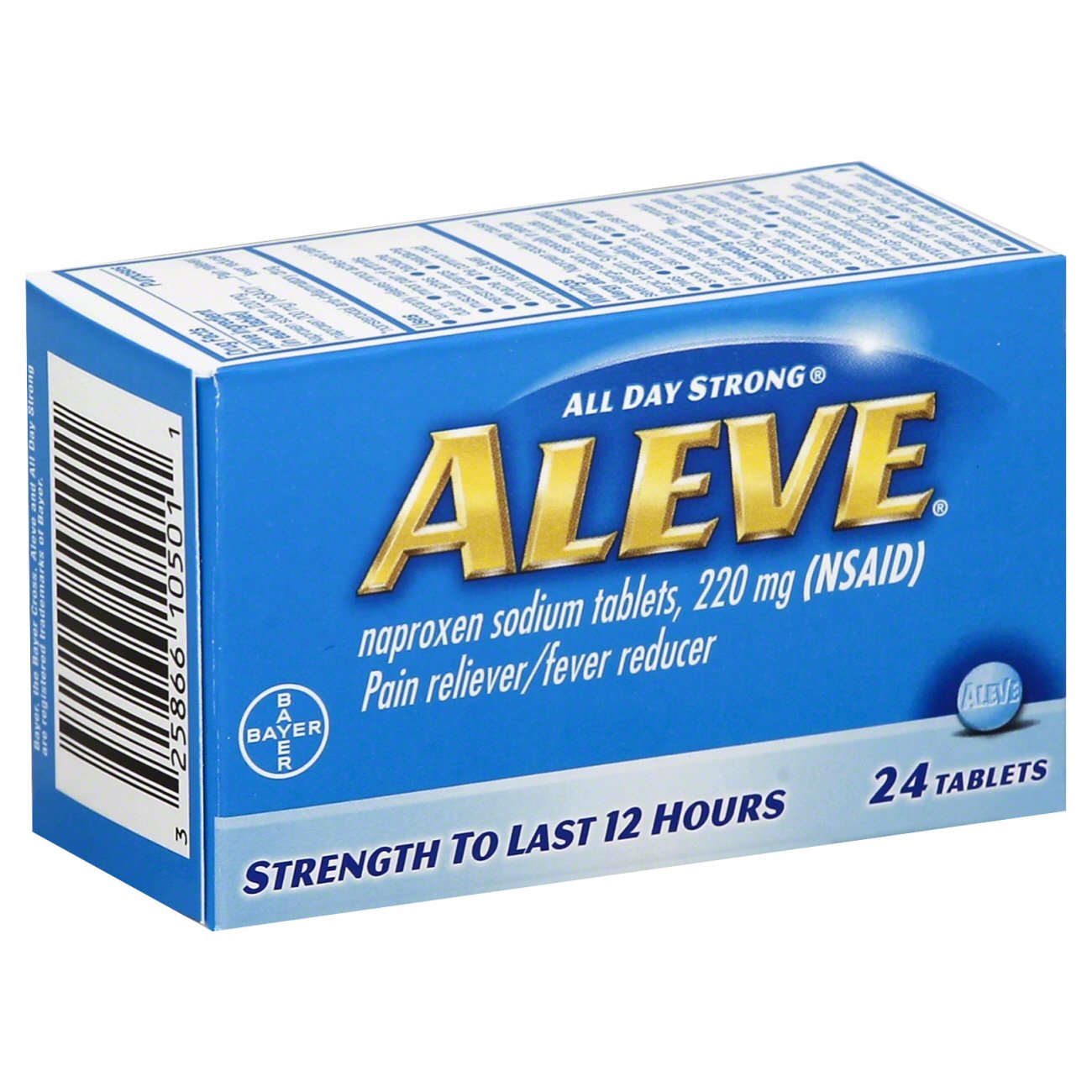 Aleve Pain Relieverfever Reducer Naproxen 220 Mg Tablets Shop Pain