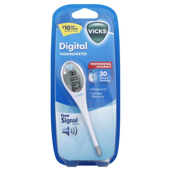Vicks Digital Thermometer With Fever Signal Feature Shop Thermometers