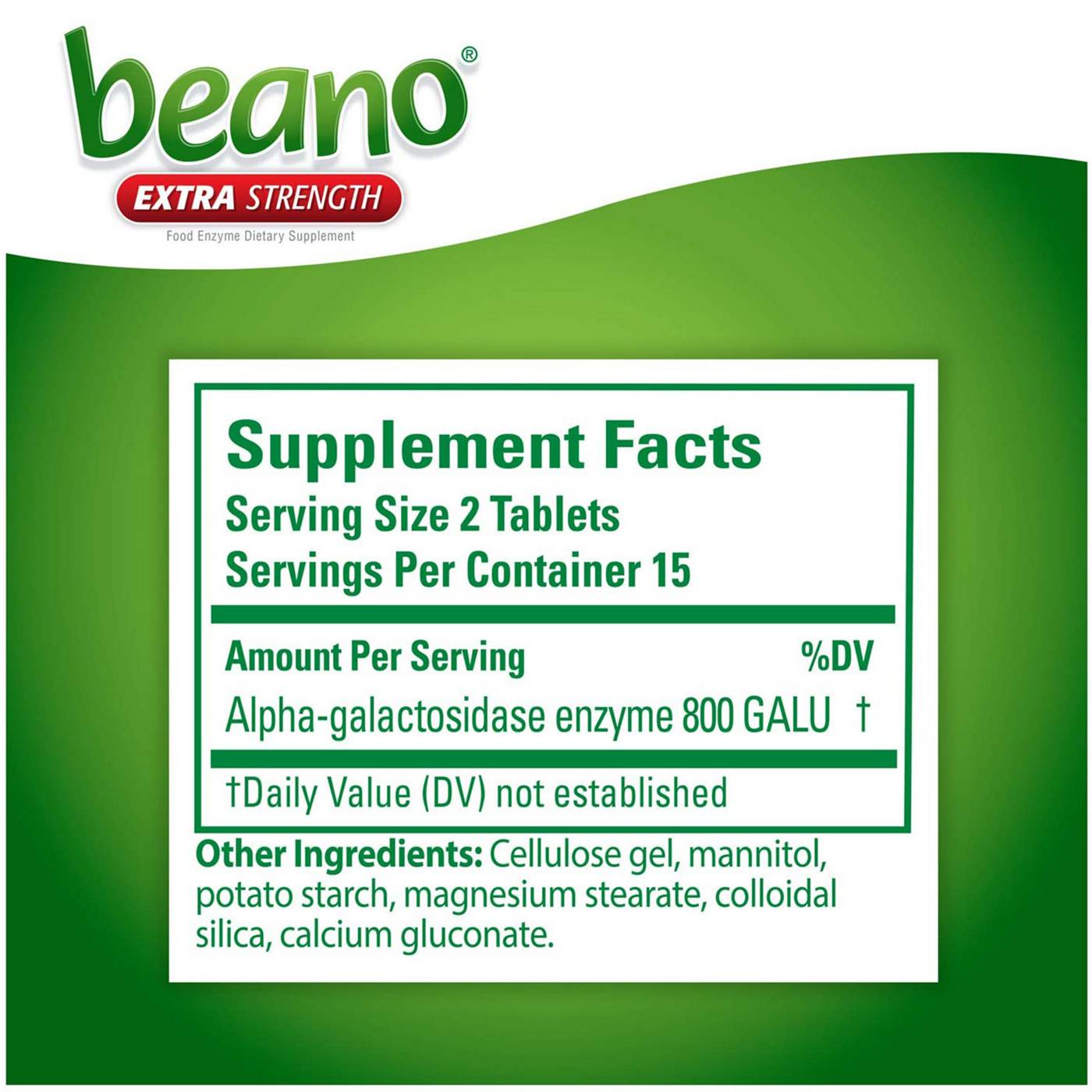 Beano Gas Prevention & Digestive Enzyme Supplement Extra Strength; image 3 of 5