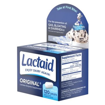 Lactaid Original Strength Lactose Intolerance Caplets