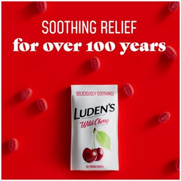 Luden's Soothing Throat Drops - Wild Cherry, 30 ct