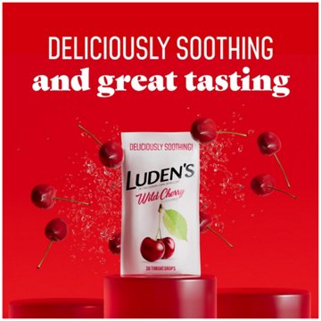 Luden's Soothing Throat Drops - Wild Cherry, 30 ct
