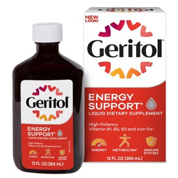 Geritol B-Vitamin & Iron Liquid Supplement, 12 oz, 12 fl oz