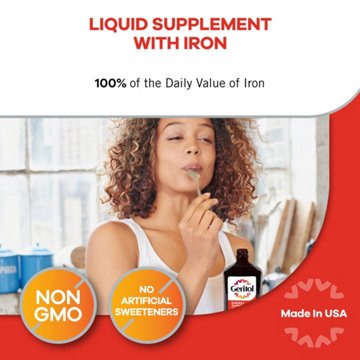 Geritol B-Vitamin & Iron Liquid Supplement, 12 oz, 12 fl oz