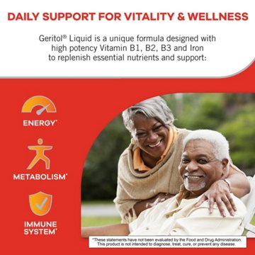 Geritol B-Vitamin & Iron Liquid Supplement, 12 oz, 12 fl oz