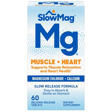 SlowMag Mg Magnesium Chloride with Calcium Tablets, 60 ct
