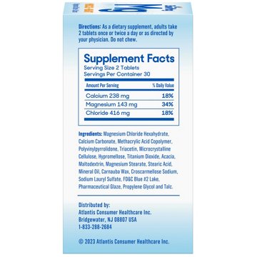 SlowMag Mg Magnesium Chloride with Calcium Tablets, 60 ct