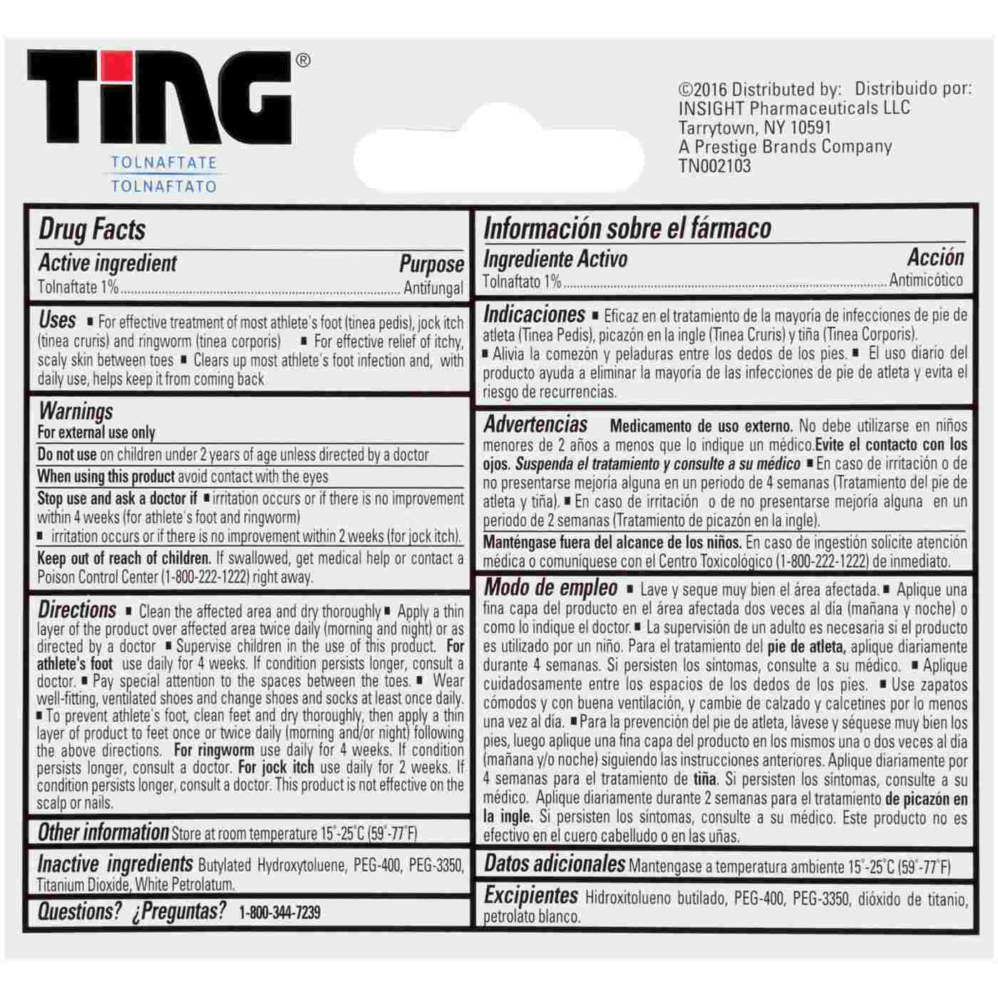 Ting Antifungal Cream; image 2 of 2