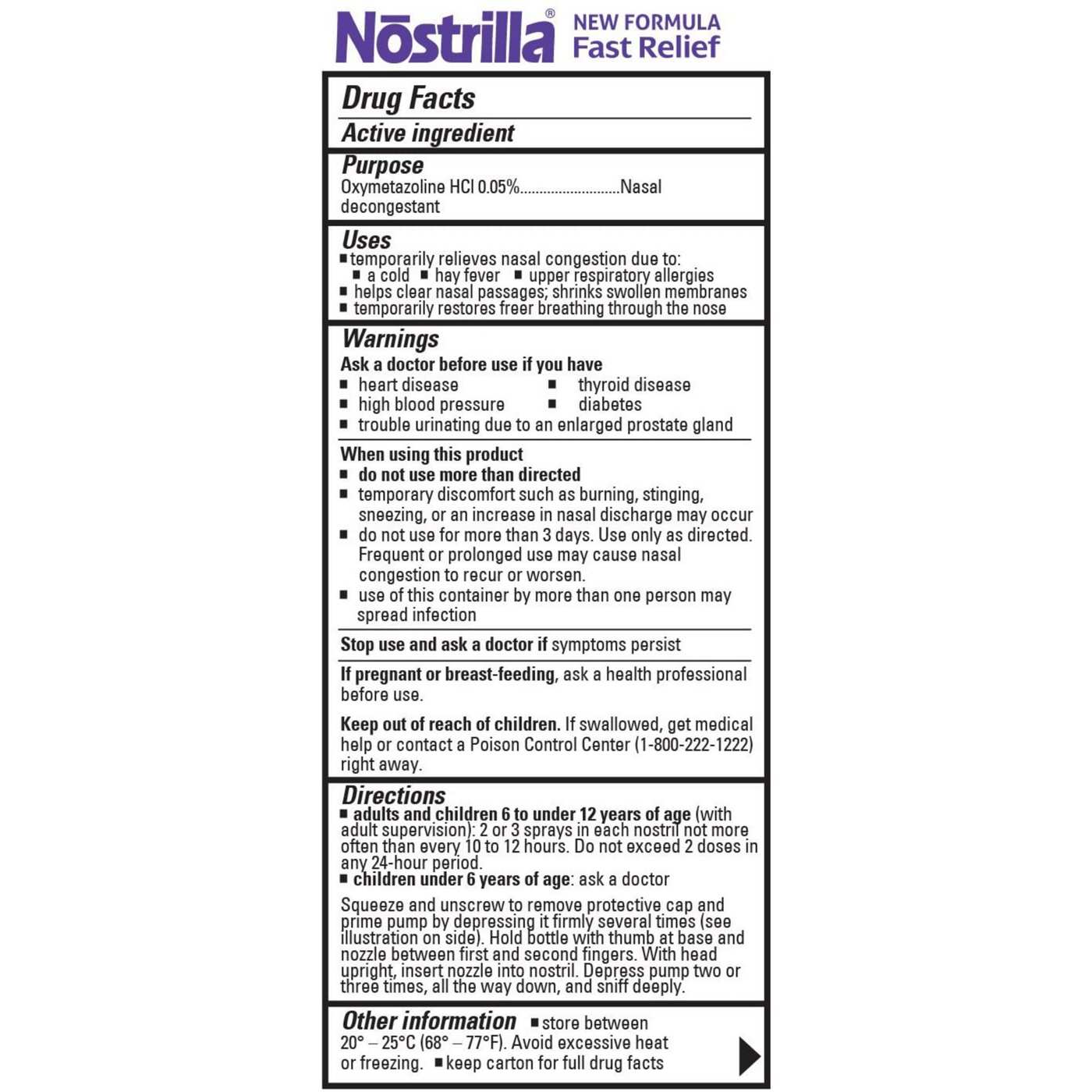 Nostrilla Fast Relief Nasal Decongestant Spray; image 2 of 5
