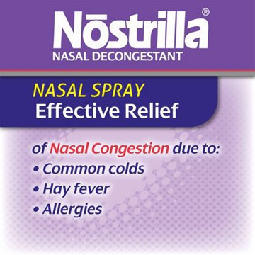 Nostrilla Fast Relief Nasal Decongestant Spray, 0.5 oz