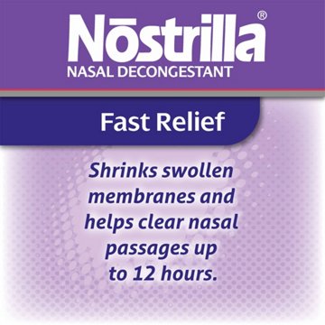 Nostrilla Fast Relief Nasal Decongestant Spray, 0.5 oz